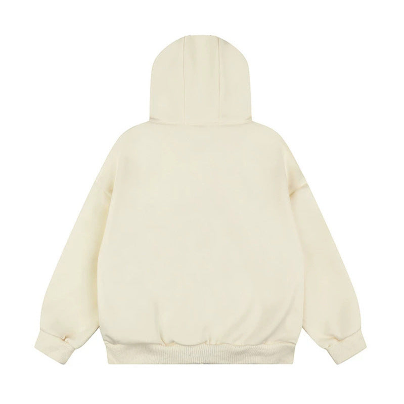 Damen Oversize Kapuzen-Zipjacke mit Nieten-Sternmotiv und hohem Kragen Nord Taschen