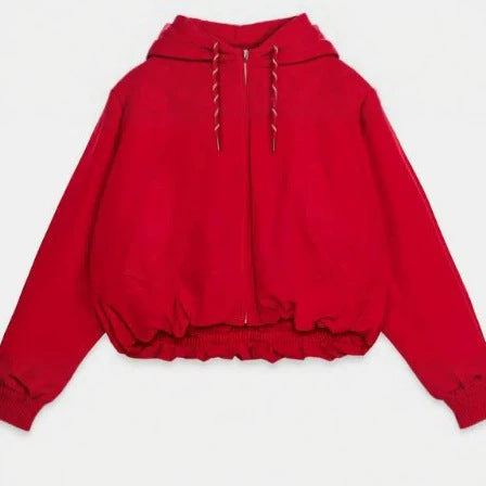 Damen Kurze Outdoor‑Blousonjacke mit hohem Stehkragen, Kordelzug und Gummizugsaum Nord Taschen
