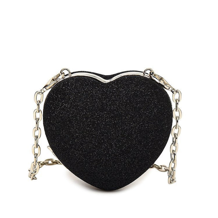 Damen Clutch im Herzen-Design mit eleganter Glitzer-Oberfläche Nord Taschen