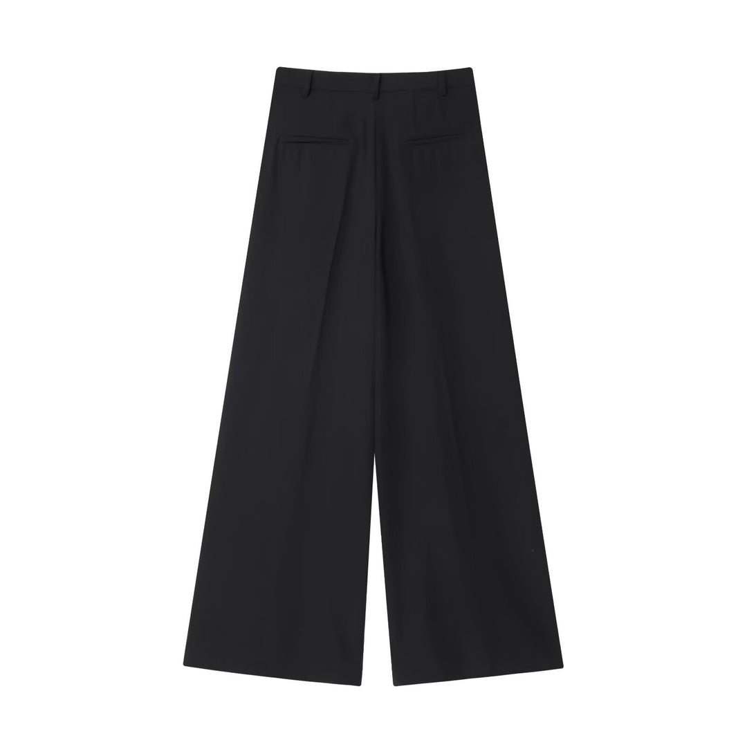Damen Hochtaillierte Culotte‑Hose mit weitem Bein, Bügelfalte und schicker Tailoring-Optik Nord Taschen