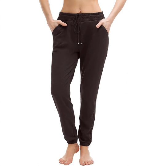 Damen Jogginghose mit hohem elastischem Bund, Tunnelzug und schmal zulaufenden Säumen Nord Taschen