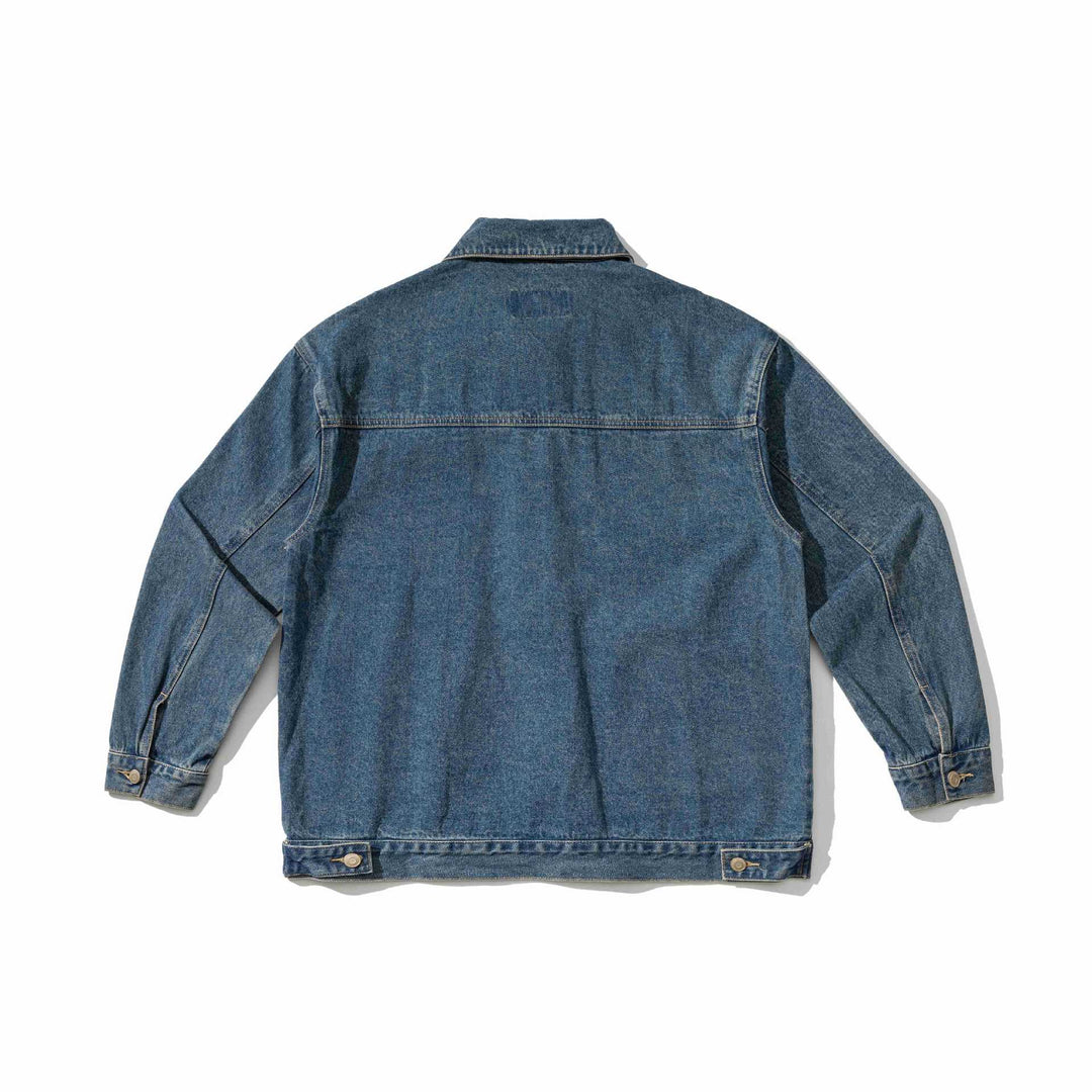 Unisex Robustess Denim‑Workwear‑Blouson mit Hemdkragen und großen Pattentaschen Nord Taschen