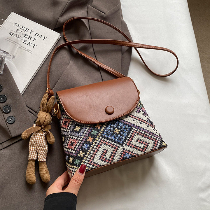 Damen Umhängetasche mit kunstvollem gewebtem Design Nord Taschen