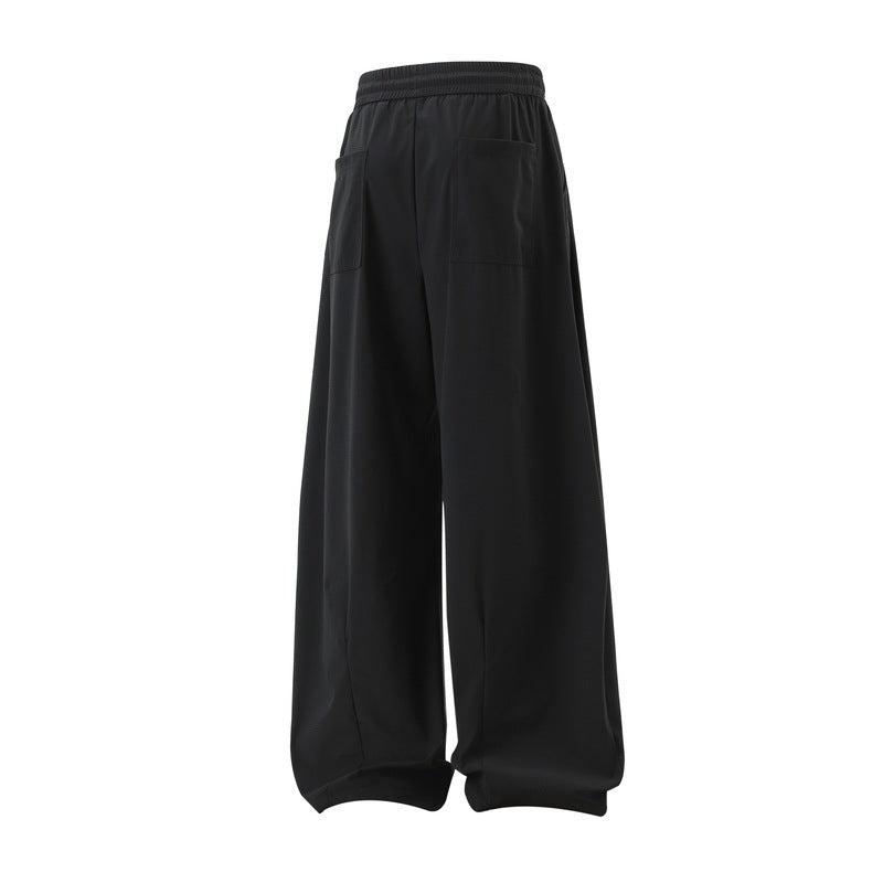 Damen Extraweite Palazzo‑Hose im Oversize‑Baggy‑Schnitt mit Elastbund & Tunnelzug Nord Taschen