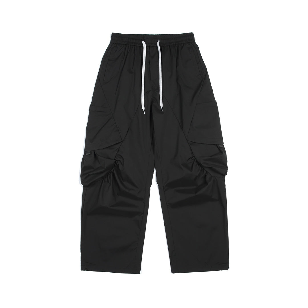 Herren Funktionale Cargo‑Hose im Tech‑Nylon mit elastischem Bund und Kordelzug Nord Taschen