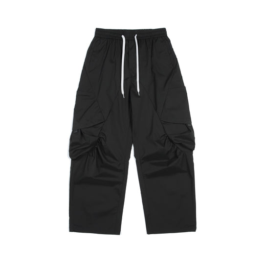 Herren Funktionale Cargo‑Hose im Tech‑Nylon mit elastischem Bund und Kordelzug Nord Taschen