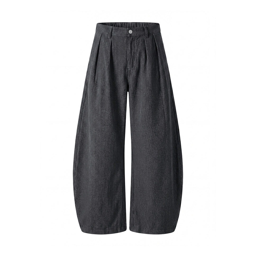 Damen Weite High‑Waist Culotte‑Hose mit Kellerfalten und ballonförmiger Silhouette Nord Taschen