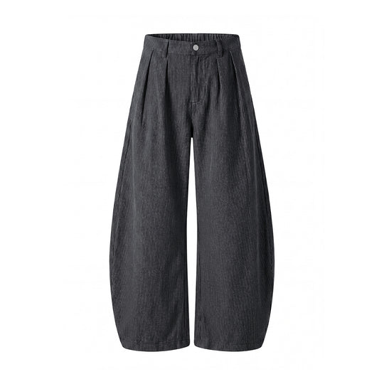 Damen Weite High‑Waist Culotte‑Hose mit Kellerfalten und ballonförmiger Silhouette Nord Taschen