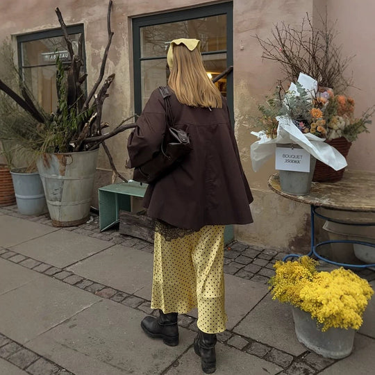 Damen Oversize Übergangsjacke mit Boxy-Schnitt und großen Eingrifftaschen Nord Taschen
