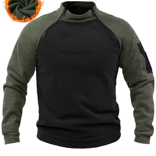 Herren Thermo-Fleecepullover mit Schulter-Reißverschlüssen & Ärmeltasche Nord Taschen