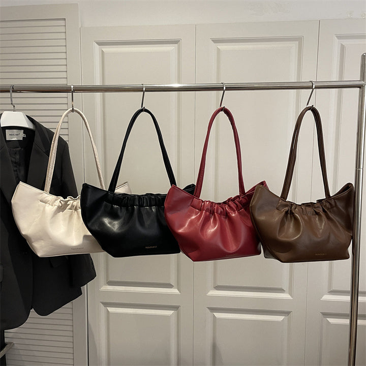 Damen elegante Handtasche mit raffiniertem Falten-Design Nord Taschen