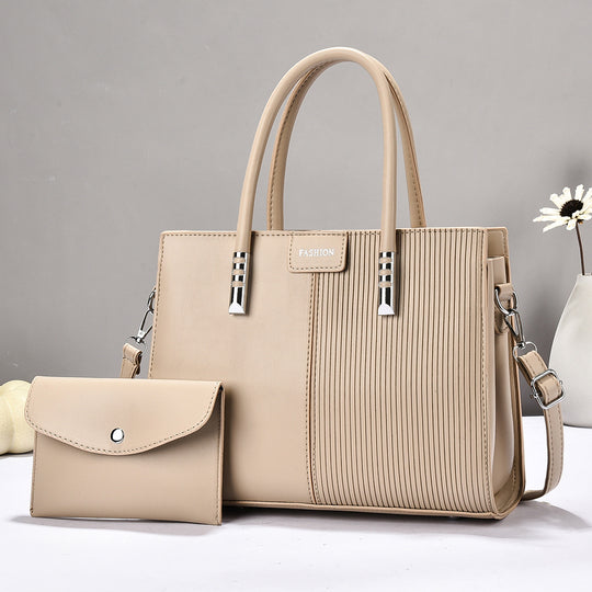 Damen elegante Tragetasche mit strukturierter Oberfläche und abnehmbarer Mini-Clutch Nord Taschen