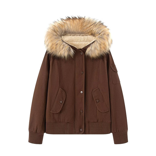Damen Thermo-Parka mit Teddyfutter und abnehmbarer Fellkapuze Nord Taschen