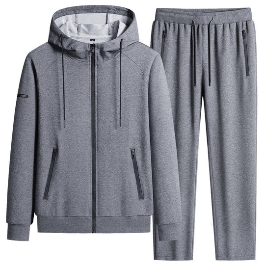 Herren Sportlicher Softshell-Trainingsanzug-Set mit fleecegefütterter Jacke und tapered Jogginghose Nord Taschen