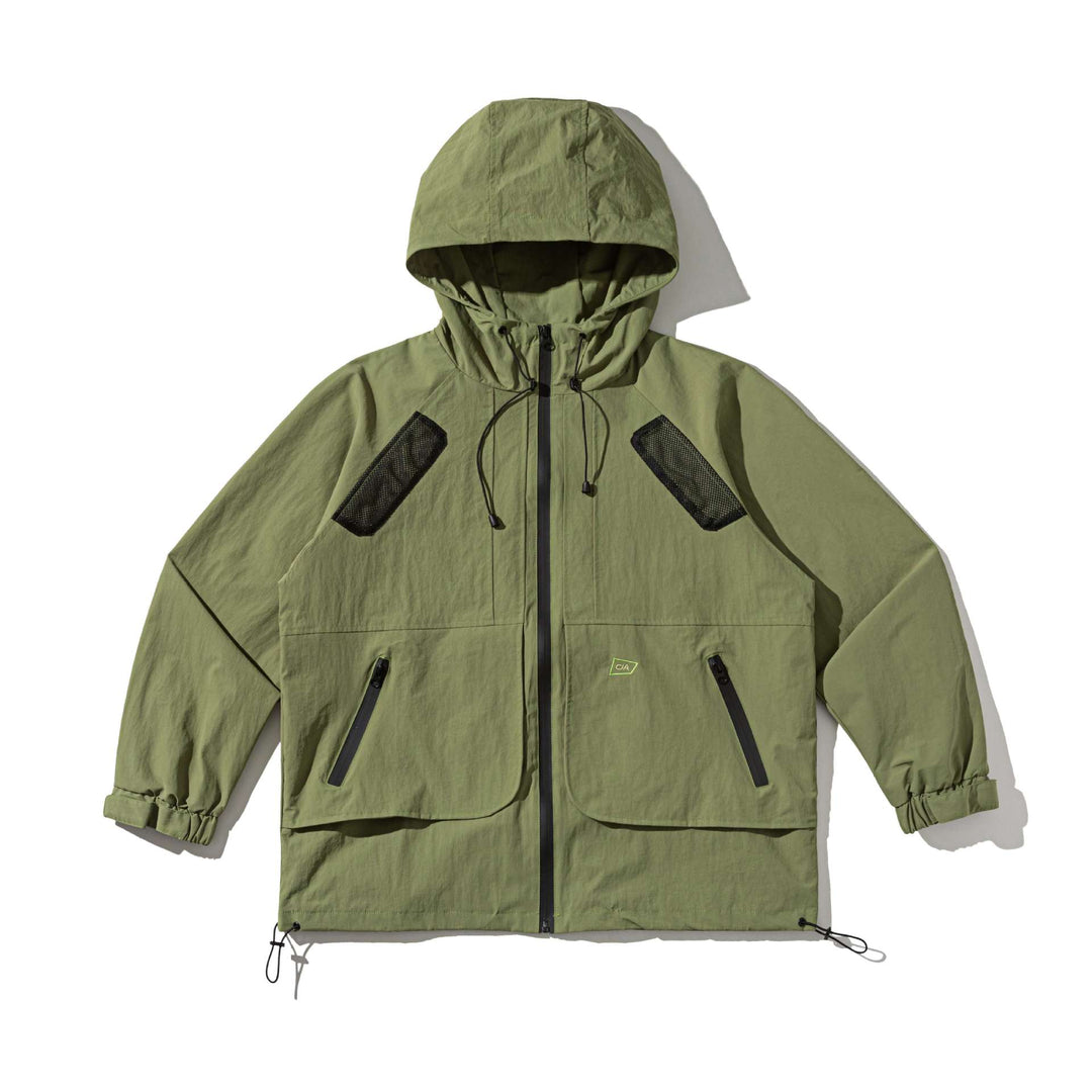 Unisex Technischer Parka mit Kapuze, Mesh‑Lüftungen und verstellbarem Saum Nord Taschen