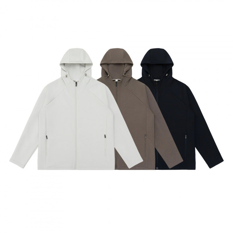 Unisex Leichte Kapuzen-Zipjacke aus technischem Fleece mit Raglanärmeln Nord Taschen