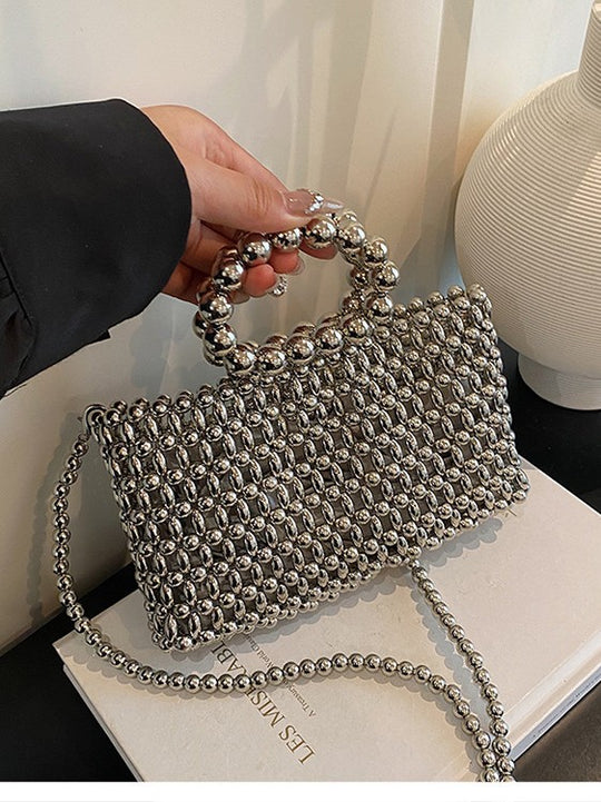 Damen Perlenhandtasche mit elegantem Design und abnehmbarem Schulterriemen Nord Taschen