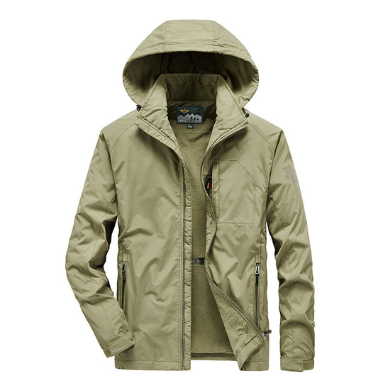 Herren Tech‑Hoodie‑Parka mit Mikrofleece‑Innenlage und verdeckten Reißverschlüssen Nord Taschen
