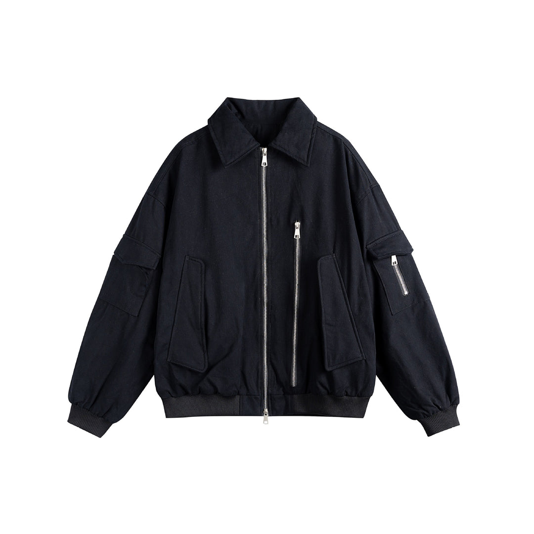 Unisex Boxy Utility-Blousonjacke mit Zip-Details und funktionalen Pattentaschen Nord Taschen