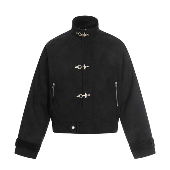 Unisex Kurz geschnittener Boxy‑Blouson mit Knebelverschlüssen und verstellbaren Manschetten Nord Taschen