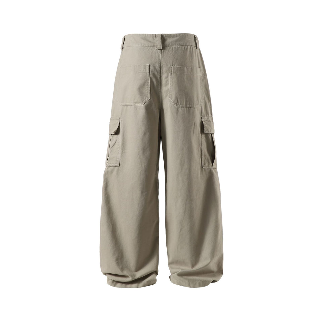 Damen Weite Cargo-Culotte mit hoher Taille, tiefem Schritt und funktionalen Pattentaschen Nord Taschen