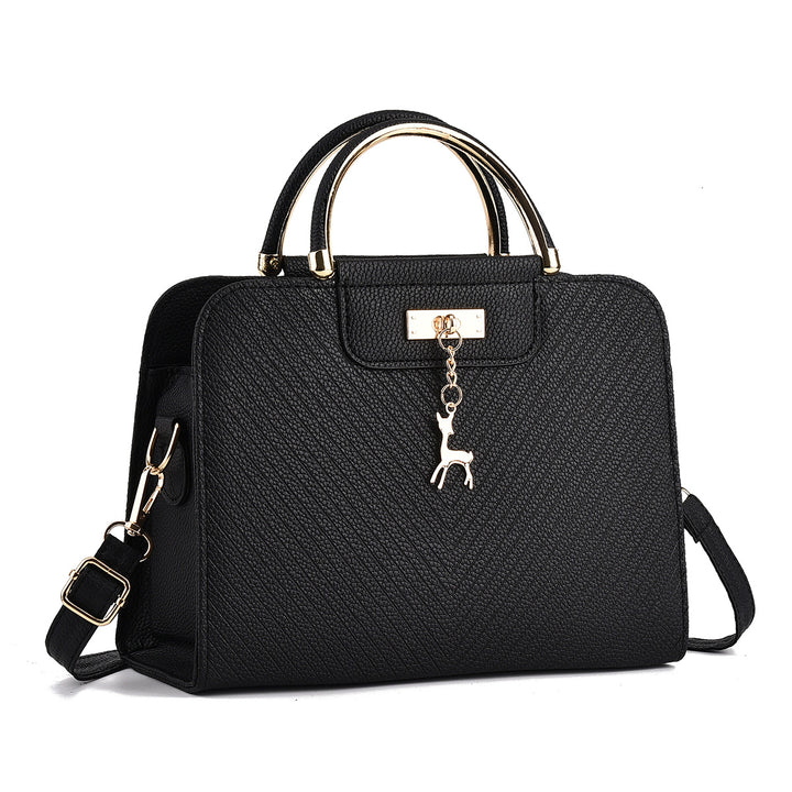Damen elegante Handtasche mit strukturiertem Außenmaterial und abnehmbarem Schulterriemen Nord Taschen