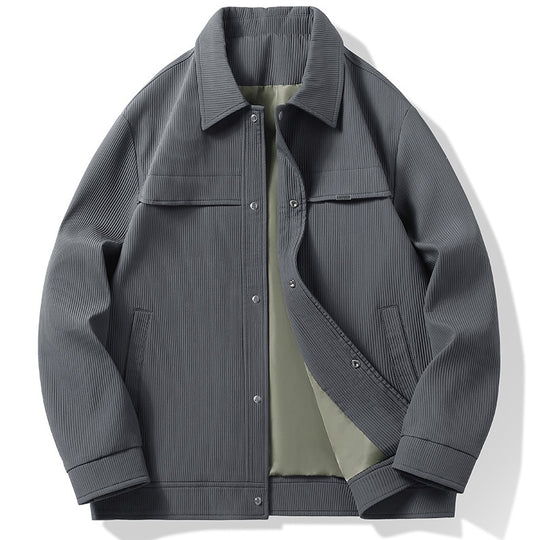 Herren Cord-Überhemdjacke mit Druckknopffront, durchgehendem Futter & Relaxed-Schnitt Nord Taschen
