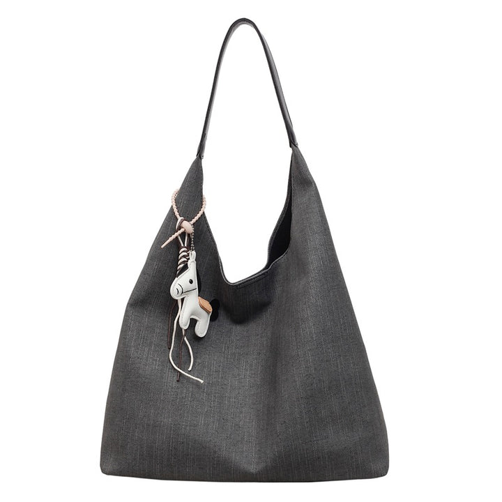 Damen lässige Stofftasche mit verspieltem Anhänger Nord Taschen