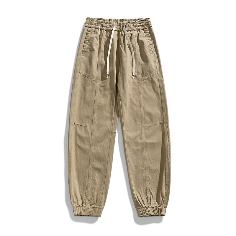 Herren Oversized Utility-Jogginghose aus robustem Baumwollmix mit Kordelbund, seitlichen Cargo‑Taschen & gerippten Bündchen Nord Taschen