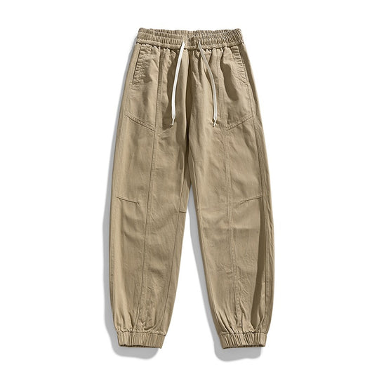 Herren Oversized Utility-Jogginghose aus robustem Baumwollmix mit Kordelbund, seitlichen Cargo‑Taschen & gerippten Bündchen Nord Taschen