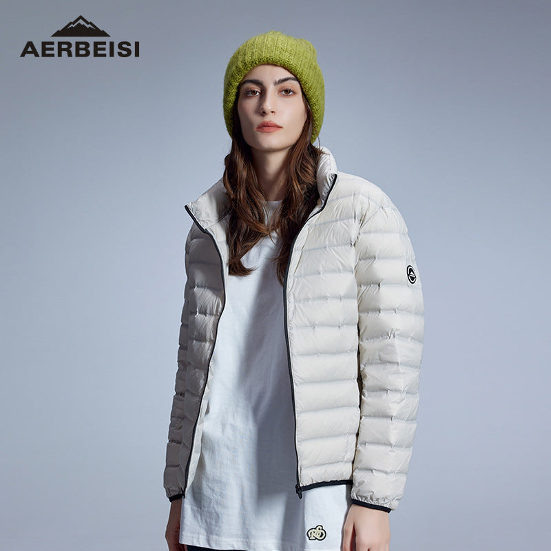 Herren ultraleichte Stepp-Daunenjacke mit Stehkragen Nord Taschen