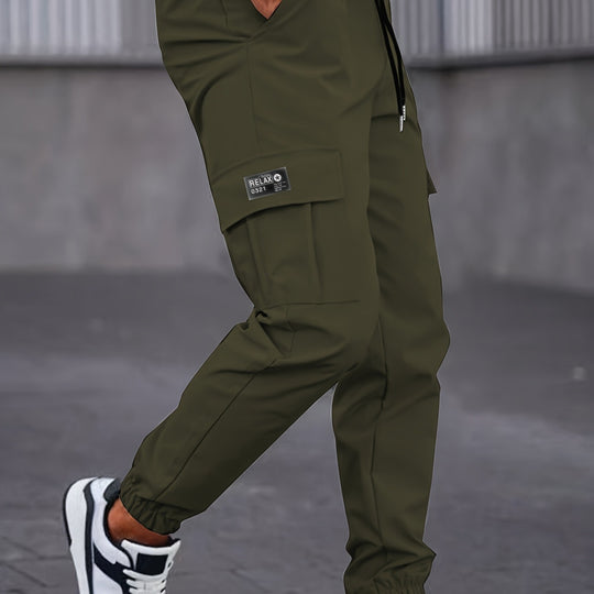 Herren Cargo-Jogginghose mit Tunnelzug, tapered Schnitt & aufgesetzten Klappentaschen Nord Taschen