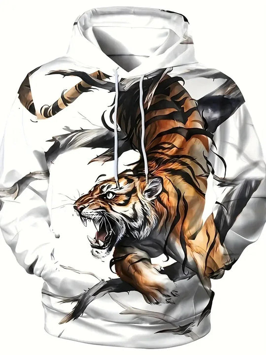 Damen Kapuzenpullover mit Wolf- und Schmetterlingsmotiv Nord Taschen