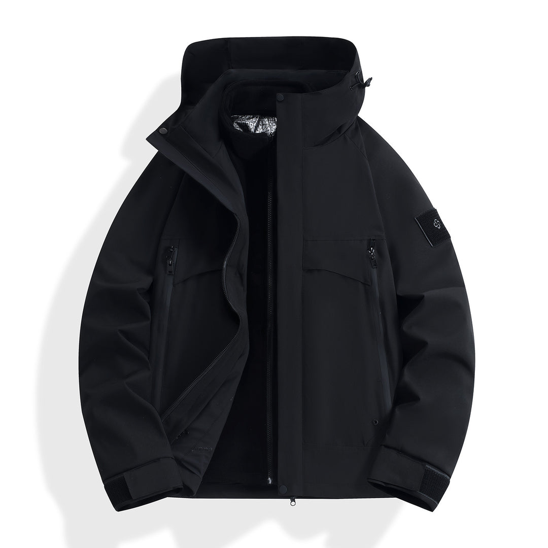 Damen wasserdichter modularer Parka mit abnehmbarer Fleece-Innenjacke und technischer Kapuze Nord Taschen