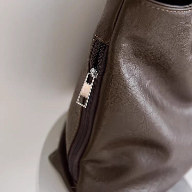 Damen elegante Shopper-Tasche mit strukturiertem Kunstleder Nord Taschen