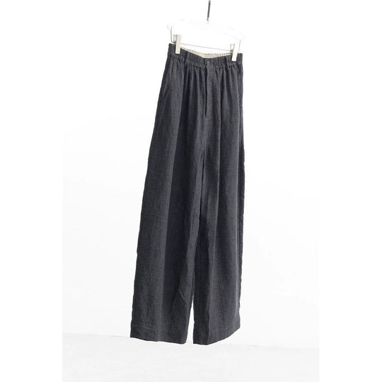 Damen Weit geschnittene Leinenhose Nord Taschen