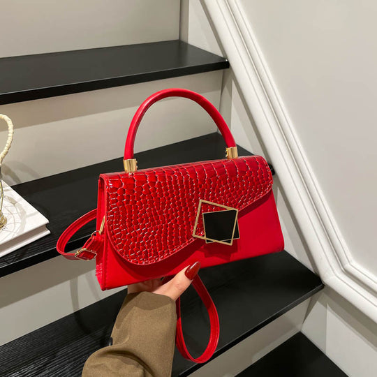 Damen elegante Umhängetasche mit Krokodilstruktur und abnehmbarem Schulterriemen Nord Taschen
