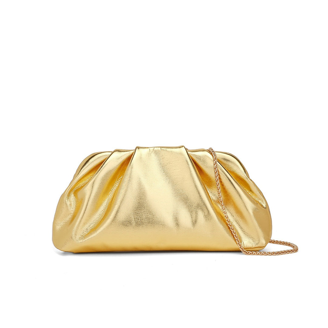 Damen Clutch im sanften Design mit feiner Kettenapplikation Nord Taschen
