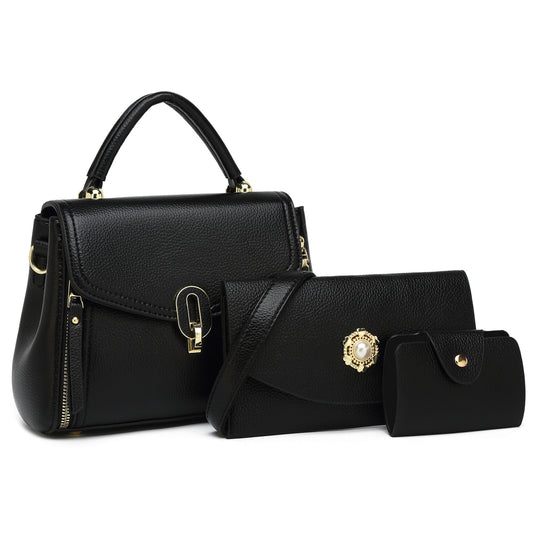 Damen Handtaschen-Set mit eleganter Struktur und abnehmbaren Tragegriffen Nord Taschen