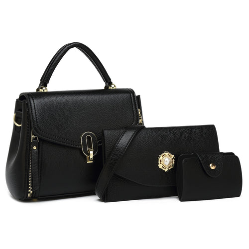 Damen Handtaschen-Set mit eleganter Struktur und abnehmbaren Tragegriffen Nord Taschen