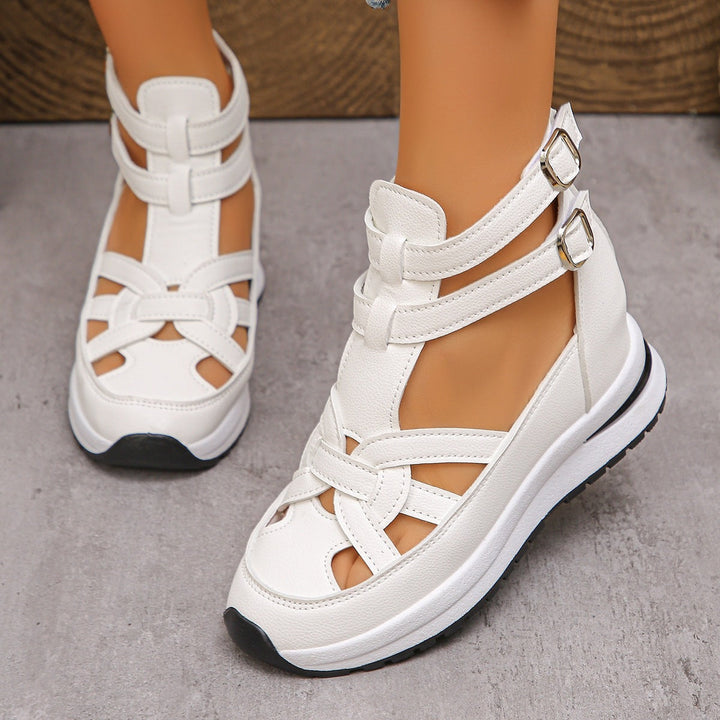 Damen sportive Sneaker-Sandalen mit atmungsaktiven Riemen und rutschfester Sohle