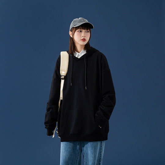 Damen Oversize-Kapuzenpullover mit Kängurutasche, tiefem Schulterfall und verstellbarer Kordel Nord Taschen