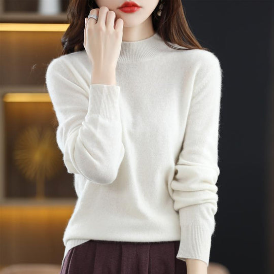 Damen Ultraleichter Mockneck-Feinstrickpullover in Kaschmir‑Optik Nord Taschen