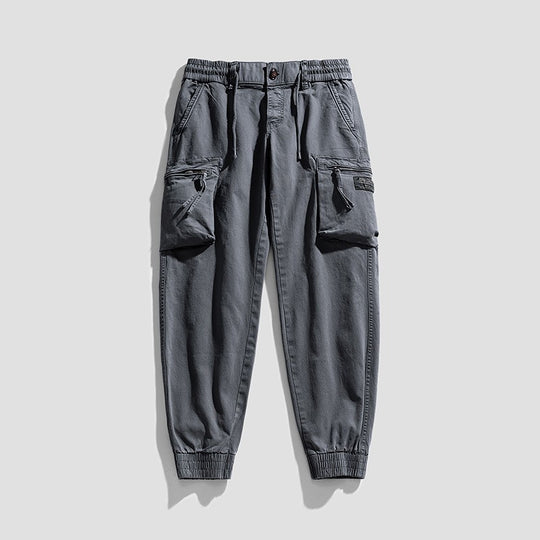 Herren funktionale Cargo-Jogginghose mit elastischem Bund und Reißverschluss-Taschen Nord Taschen