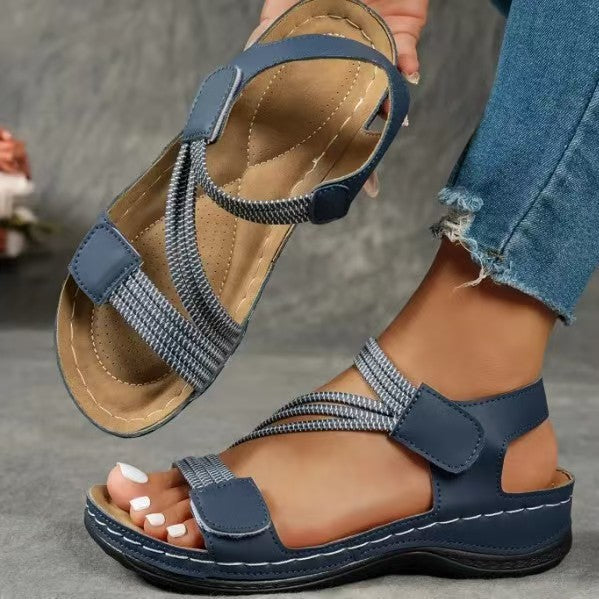 Damen orthopädische Sommer-Sandalen mit verstellbarem Riemendesign und komfortablem Fußbett Nord Taschen