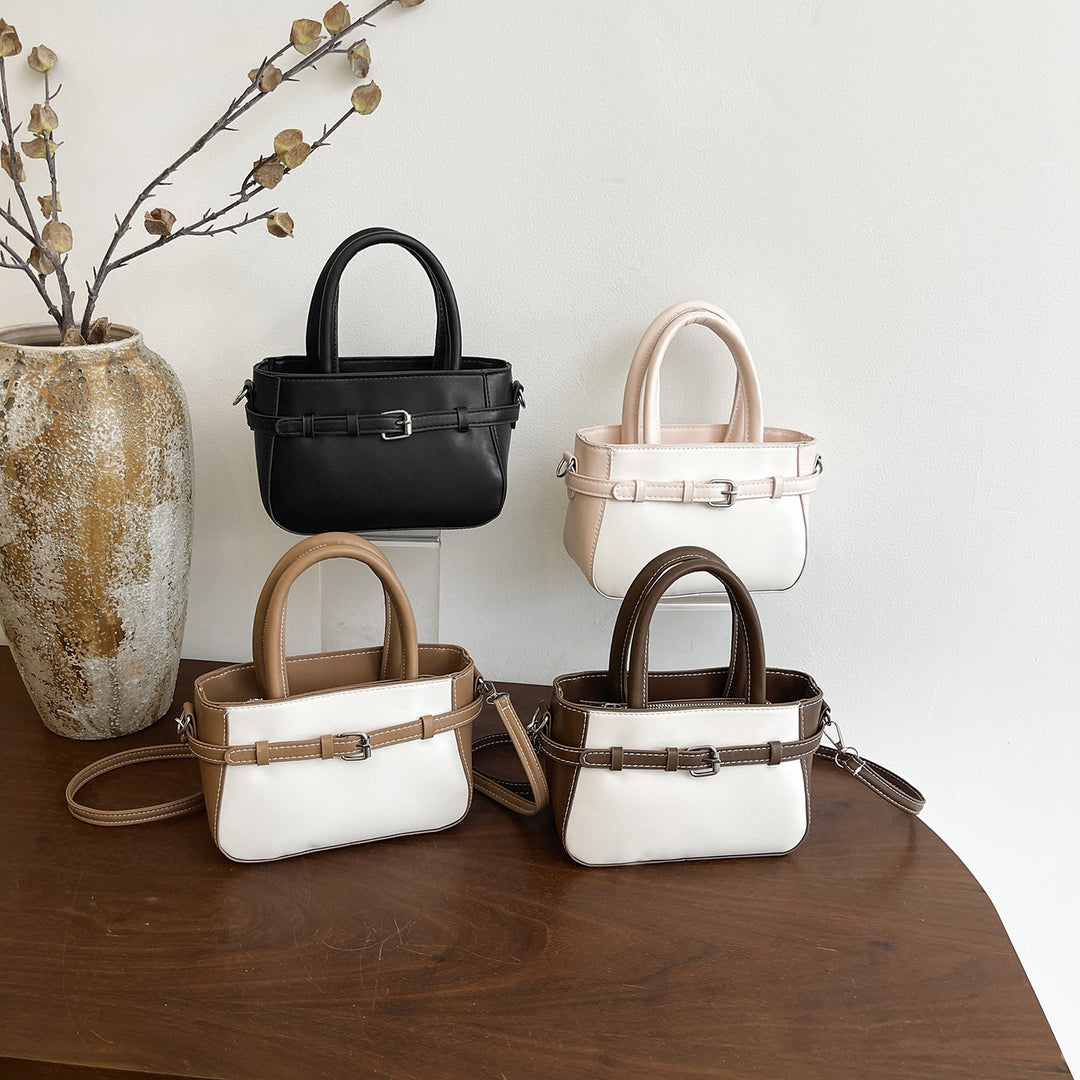 Damen elegante Mini-Handtasche mit doppeltem Tragegriff und abnehmbarer Schulterkette Nord Taschen
