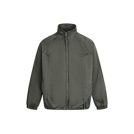 Unisex Leichte Boxy-Windjacke mit hohem Stehkragen, durchgehendem Reißverschluss und elastischem Saum Nord Taschen