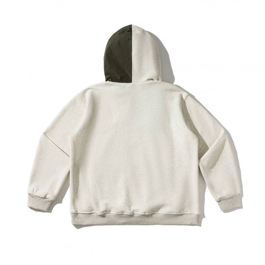 Unisex Oversize-Kapuzenpullover mit Kontrast‑Einsatz, Druckknopfleiste und Kängurutasche Nord Taschen