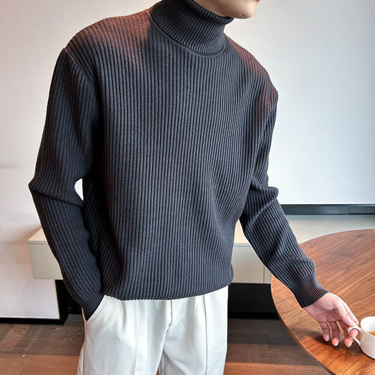 Herren Strickpullover mit hohem Kragen Nord Taschen