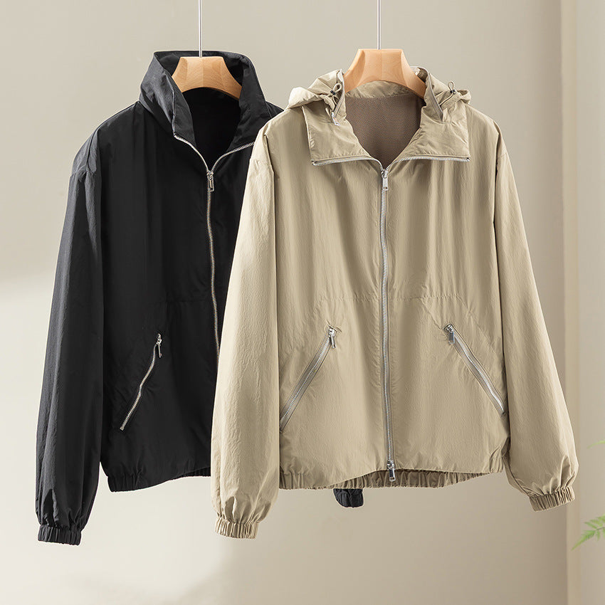 Damen Ultralight Übergangsjacke mit hohem Kragen, diagonalen Reißverschlusstaschen und elastischem Saum Nord Taschen